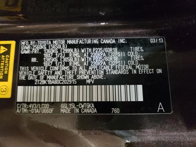 Photo 9 VIN: 2T2BK1BA8DC202915 - LEXUS RX 350 BAS 