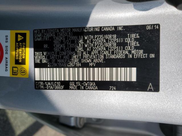 Photo 13 VIN: 2T2BK1BA8FC267184 - LEXUS RX 350 BAS 