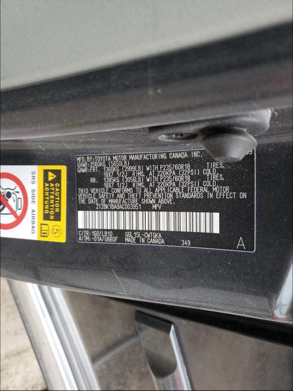 Photo 9 VIN: 2T2BK1BA9AC003951 - LEXUS RX 350 