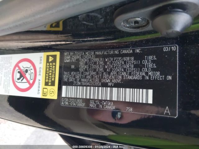 Photo 8 VIN: 2T2BK1BA9AC053958 - LEXUS RX 350 