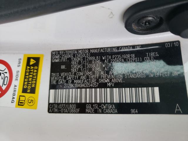 Photo 9 VIN: 2T2BK1BA9AC054057 - LEXUS RX 350 