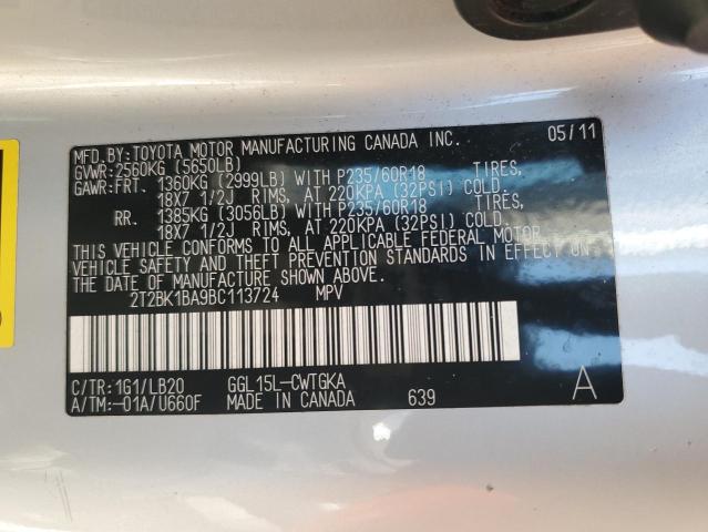 Photo 12 VIN: 2T2BK1BA9BC113724 - LEXUS RX 350 