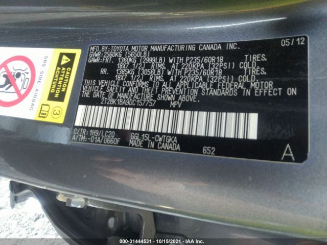 Photo 8 VIN: 2T2BK1BA9DC157757 - LEXUS RX 350 