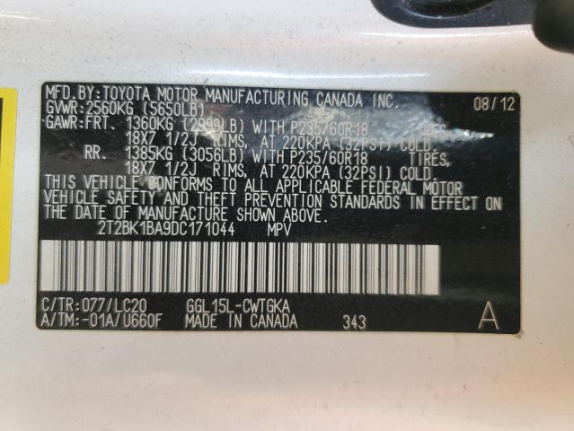 Photo 13 VIN: 2T2BK1BA9DC171044 - LEXUS RX 350 BAS 