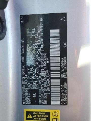 Photo 12 VIN: 2T2BK1BA9DC184120 - LEXUS RX 350 BAS 