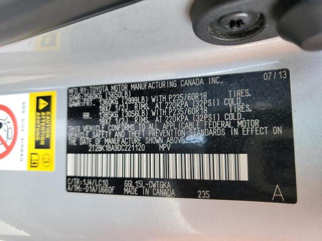 Photo 13 VIN: 2T2BK1BA9DC221120 - LEXUS RX 350 BAS 