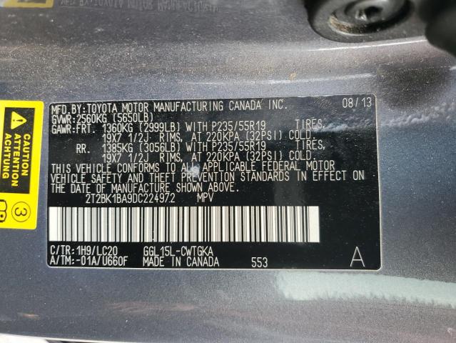 Photo 12 VIN: 2T2BK1BA9DC224972 - LEXUS RX 350 BAS 