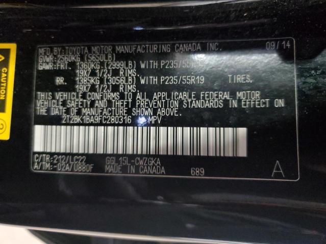 Photo 12 VIN: 2T2BK1BA9FC280316 - LEXUS RX 350 BAS 