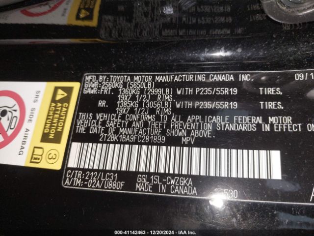 Photo 8 VIN: 2T2BK1BA9FC281899 - LEXUS RX 