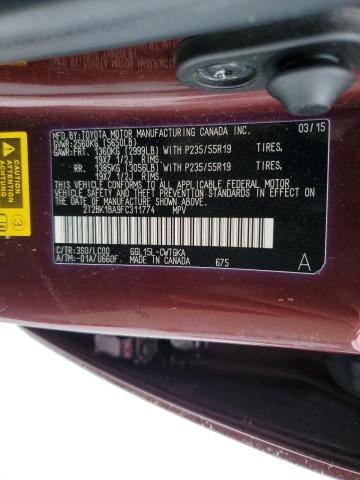 Photo 12 VIN: 2T2BK1BA9FC311774 - LEXUS RX 350 BAS 