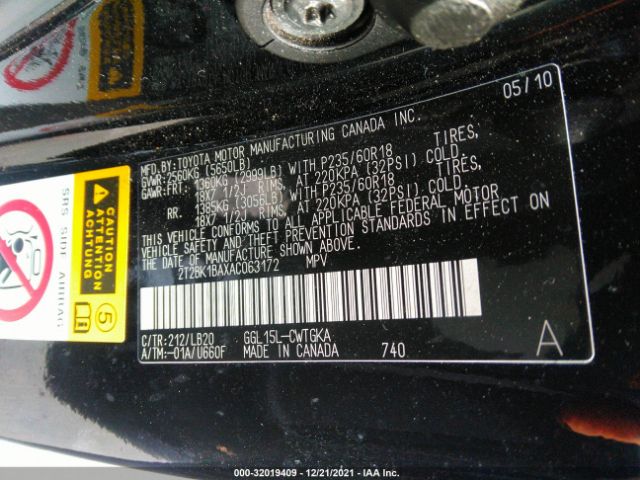 Photo 8 VIN: 2T2BK1BAXAC063172 - LEXUS RX 350 