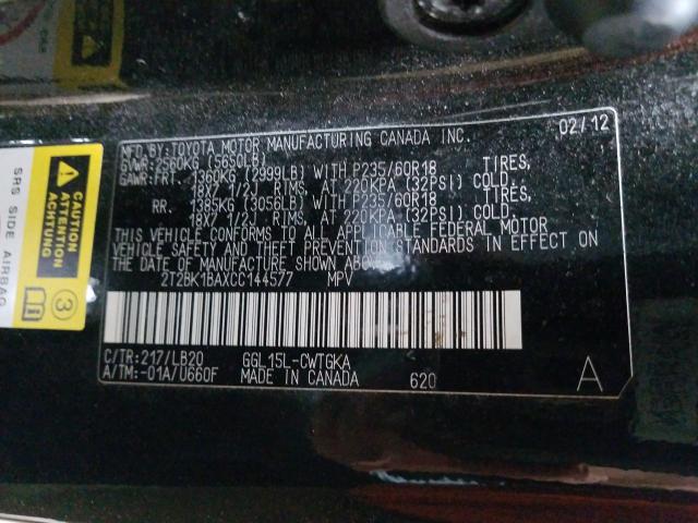 Photo 9 VIN: 2T2BK1BAXCC144577 - LEXUS RX 350 