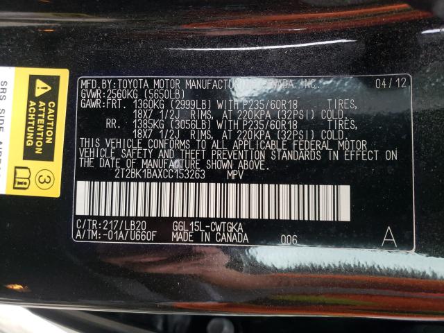 Photo 9 VIN: 2T2BK1BAXCC153263 - LEXUS RX 350 