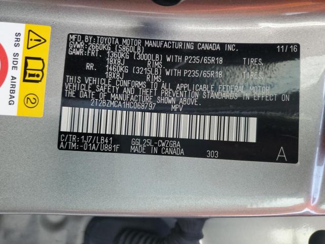 Photo 12 VIN: 2T2BZMCA1HC068797 - LEXUS RX 350 BAS 