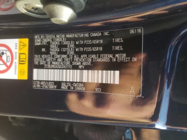 Photo 12 VIN: 2T2BZMCA2GC042112 - LEXUS RX350 