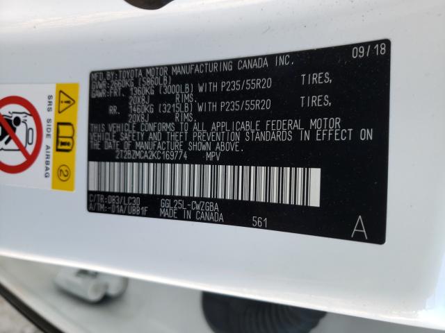 Photo 9 VIN: 2T2BZMCA2KC169774 - LEXUS RX 350 BAS 