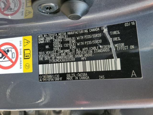 Photo 9 VIN: 2T2BZMCA3GC025268 - LEXUS RX 350 BAS 