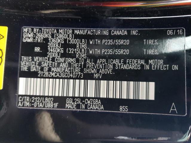 Photo 13 VIN: 2T2BZMCA3GC040773 - LEXUS RX 350 BAS 