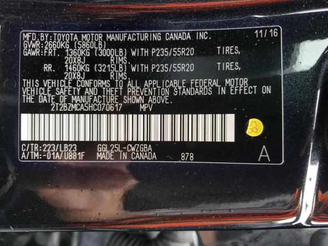 Photo 12 VIN: 2T2BZMCA5HC070617 - LEXUS RX350 