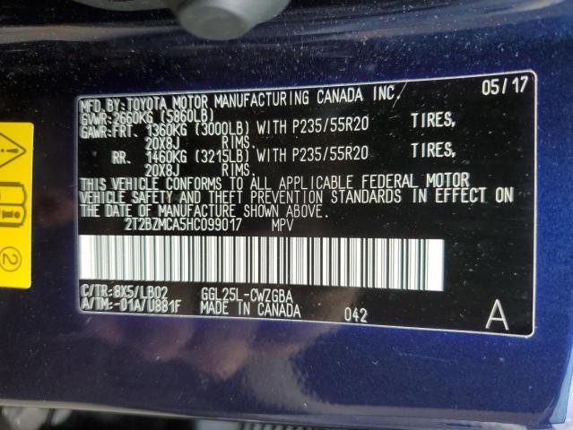 Photo 12 VIN: 2T2BZMCA5HC099017 - LEXUS RX 350 BAS 