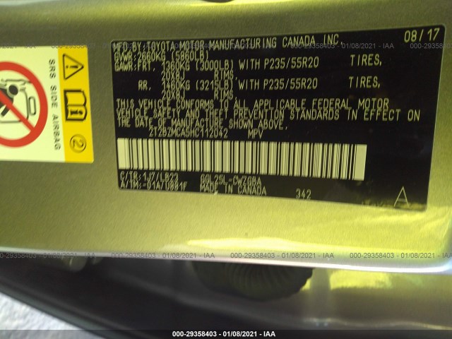 Photo 8 VIN: 2T2BZMCA5HC112042 - LEXUS RX 