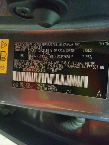 Photo 9 VIN: 2T2BZMCA6GC043151 - LEXUS RX 350 BAS 