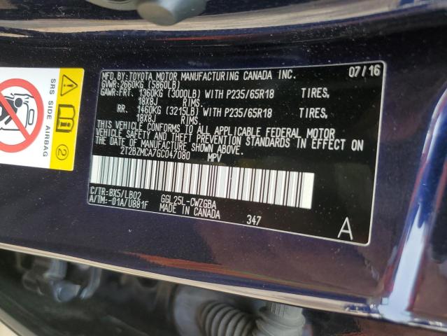 Photo 13 VIN: 2T2BZMCA7GC047080 - LEXUS RX 350 BAS 