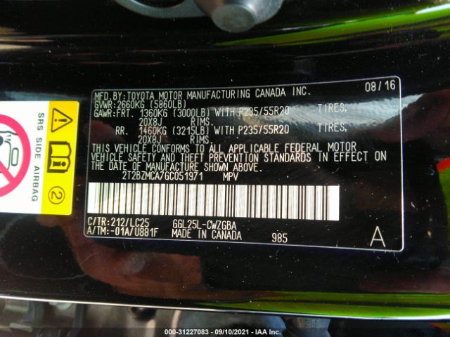 Photo 8 VIN: 2T2BZMCA7GC051971 - LEXUS RX 350 