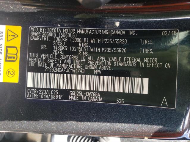 Photo 9 VIN: 2T2BZMCA7JC141743 - LEXUS RX 350 BAS 