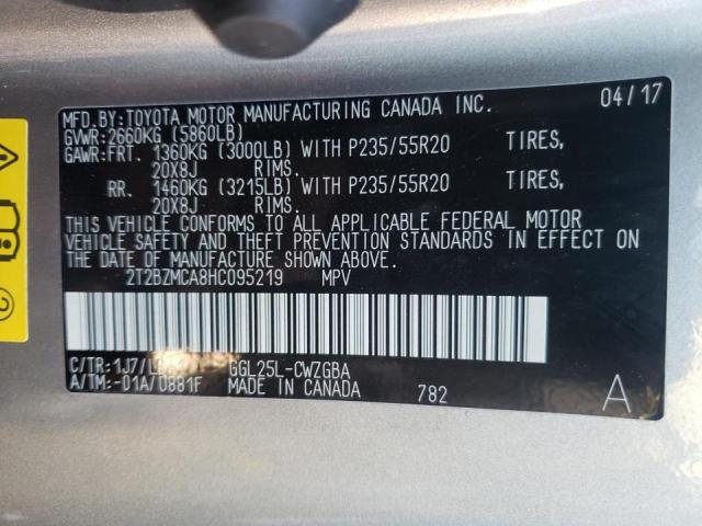 Photo 9 VIN: 2T2BZMCA8HC095219 - LEXUS RX 350 BAS 