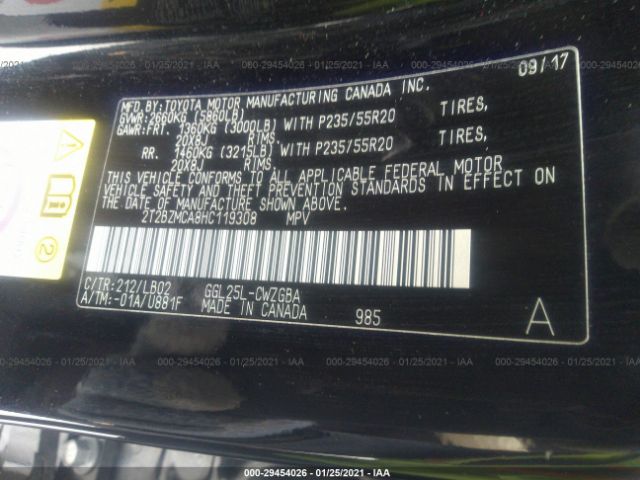 Photo 8 VIN: 2T2BZMCA8HC119308 - LEXUS RX 350 