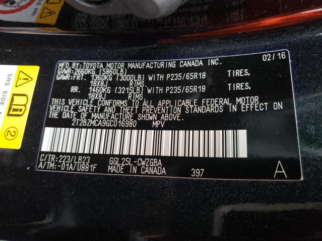 Photo 13 VIN: 2T2BZMCA9GC016980 - LEXUS RX 350 BAS 