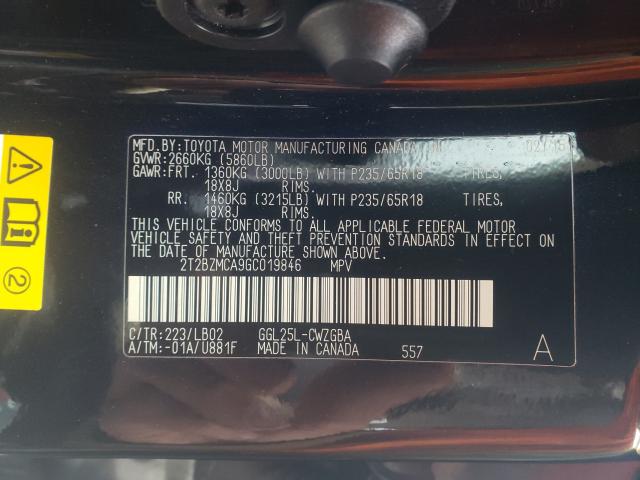 Photo 9 VIN: 2T2BZMCA9GC019846 - LEXUS RX 350 BAS 