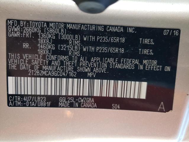 Photo 11 VIN: 2T2BZMCA9GC047162 - LEXUS RX 350 BAS 