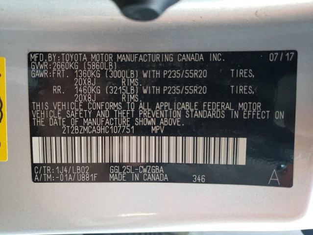 Photo 12 VIN: 2T2BZMCA9HC107751 - LEXUS RX350 