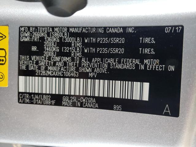 Photo 12 VIN: 2T2BZMCAXHC106463 - LEXUS RX 350 BAS 