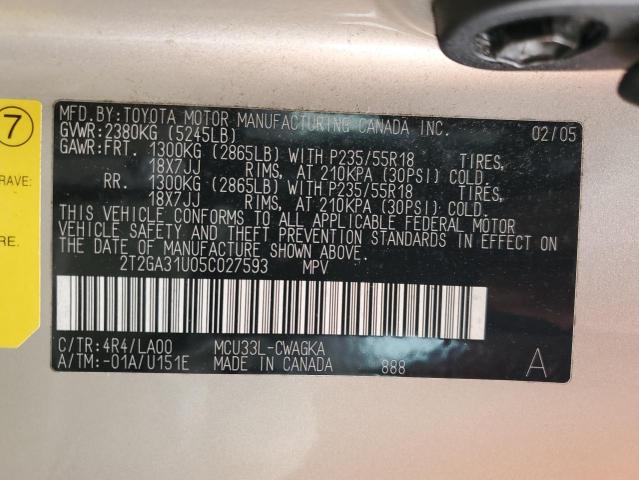 Photo 11 VIN: 2T2GA31U05C027593 - LEXUS RX330 