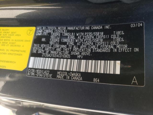 Photo 11 VIN: 2T2GA31U54C010805 - LEXUS RX330 