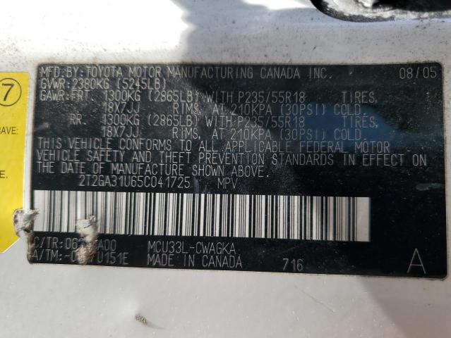 Photo 12 VIN: 2T2GA31U65C041725 - LEXUS RX330 