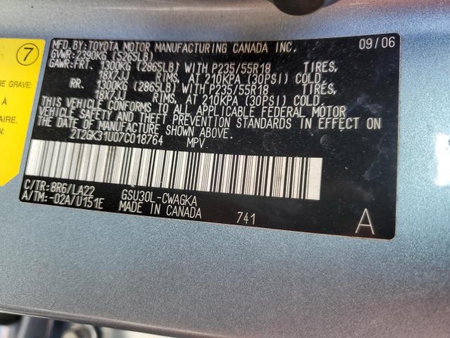 Photo 12 VIN: 2T2GK31U07C018764 - LEXUS RX350 