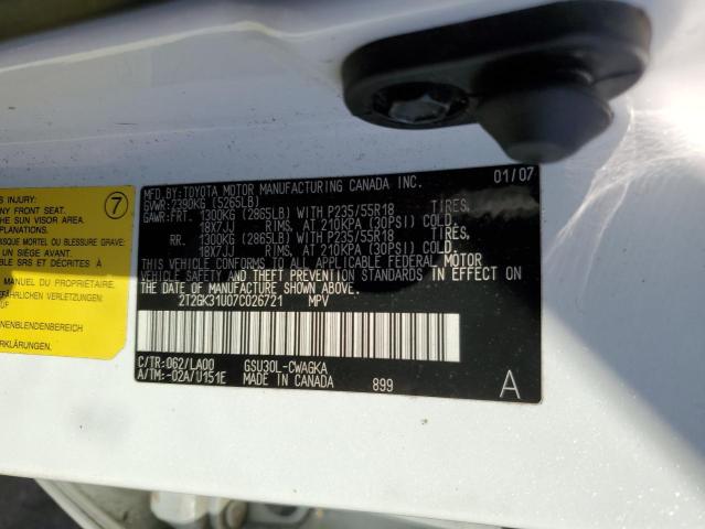 Photo 12 VIN: 2T2GK31U07C026721 - LEXUS RX 350 