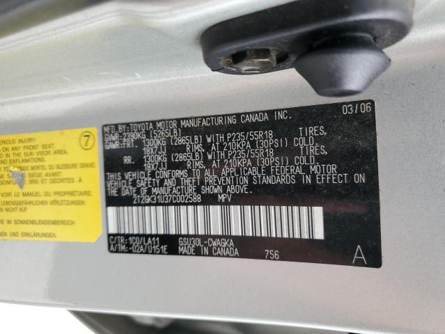 Photo 12 VIN: 2T2GK31U37C002588 - LEXUS RX350 