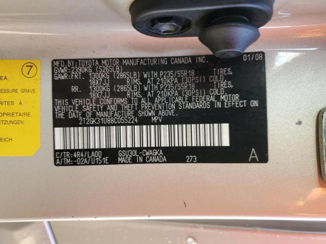 Photo 13 VIN: 2T2GK31U88C055224 - LEXUS RX350 