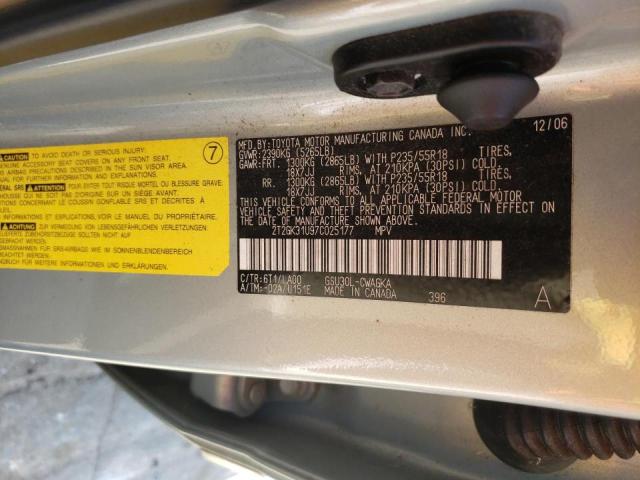 Photo 9 VIN: 2T2GK31U97C025177 - LEXUS RX 350 