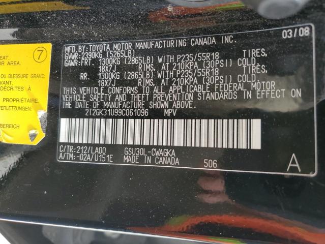 Photo 12 VIN: 2T2GK31U99C061096 - LEXUS RX350 