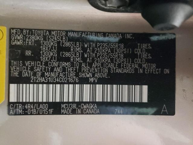 Photo 12 VIN: 2T2HA31U34C021676 - LEXUS RX 330 