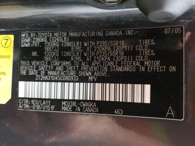 Photo 12 VIN: 2T2HA31U45C080933 - LEXUS RX 330 