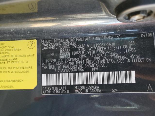 Photo 12 VIN: 2T2HA31U55C071657 - LEXUS RX 330 