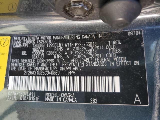 Photo 12 VIN: 2T2HA31U85C040869 - LEXUS RX 330 