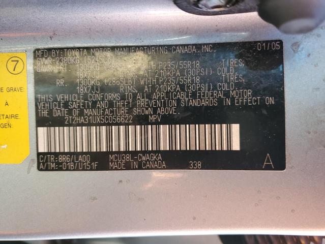 Photo 12 VIN: 2T2HA31UX5C056622 - LEXUS RX330 